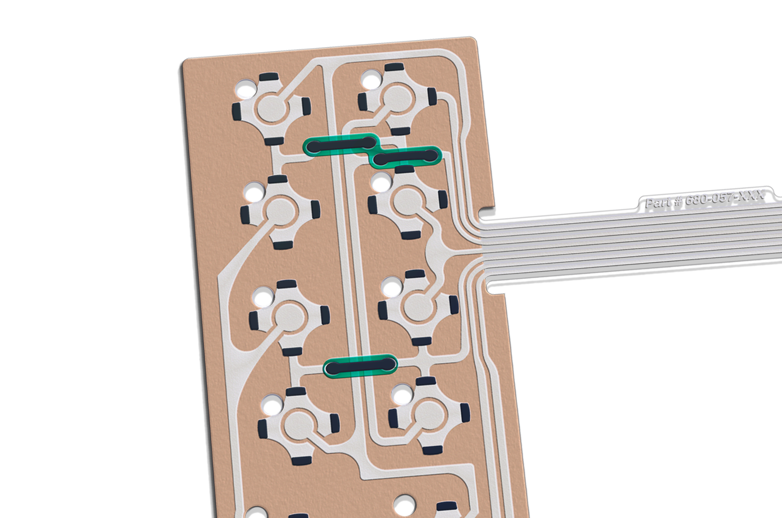 Five-wire resistive touch sensor pattern