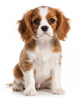 Cachorro Cavalier King Charles Spaniel adorable en primer plano