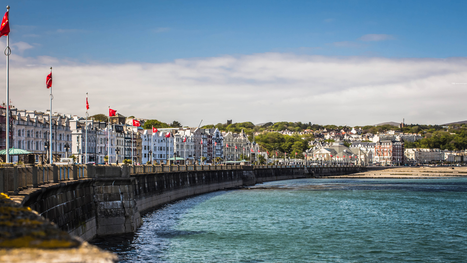 Douglas, Isle of Man harbour and promenade